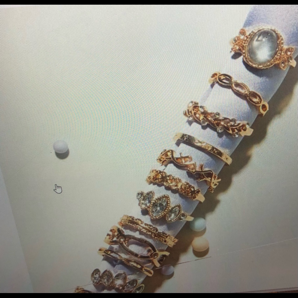 Nwt Jewelry 13 Pcs Rhinestones Chain Design Ring Trendy Style 21$